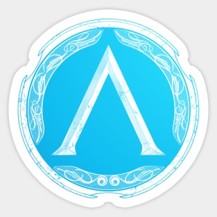 Spartan Warrior Lambda Symbol Sticker